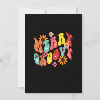 Groovy Merry Christmas Hippie Tis The Season Xmas Invitation