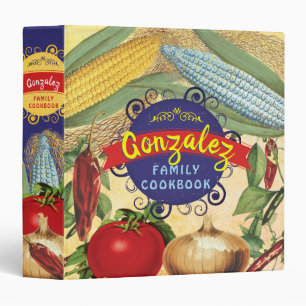 Groovy Mexican food personalized recipe Binder