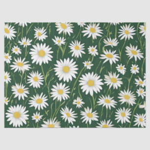 Groovy Mid Century Modern Daisy Floraal  Tissue Paper