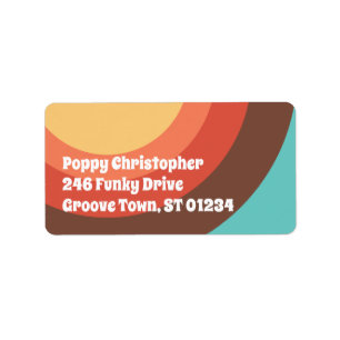 Groovy Modern Retro Colourful Curves Bold Friendly Label