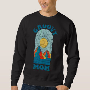 Groovy Mom 70s Aesthetic Nostalgia 1970's Retro Hi Sweatshirt
