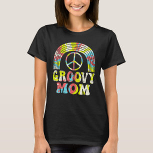 Groovy Mom 70s Aesthetic Nostalgia 1970's Retro Hi T-Shirt