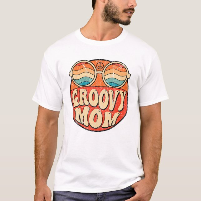 Groovy Mom 70S Aesthetic Nostalgia 1970'S Retro Mo T-Shirt (Front)