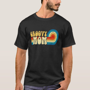 Groovy Mom 70s Aesthetic Nostalgia 1970's Retro Vi T-Shirt