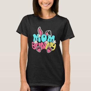 Groovy Mom Bunny  Happy Easter Mother's Day 2023 T-Shirt