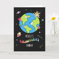 Groovy Mom Mother's Day Card Trippy Retro 60s Art