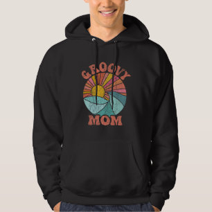 Groovy Mom Retro 70s Aesthetic Sunset Mother Day 1 Hoodie
