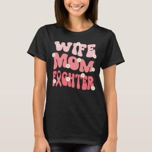 groovy mom wife fighter uterine cancer awareness T-Shirt