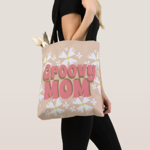Groovy Mother's Day Mom Daisy  Tote Bag