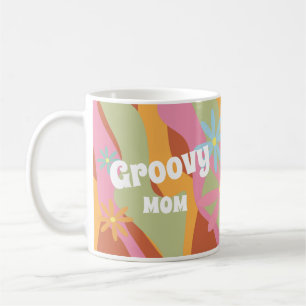 Groovy Mother's Day Mom Flowers Frame Photo    Coffee Mug