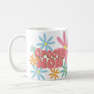 Groovy Mother's Day Mom Flowers Photo    Coffee Mug