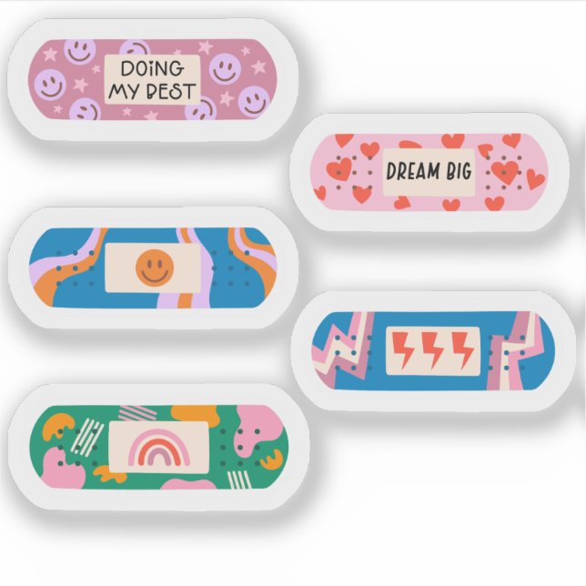 Groovy Motivational Band-Aid – Retro Healing Vibes (Front)