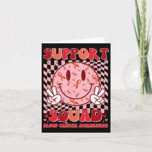 Groovy Motivational Support Squad Blood Cancer Awa Card