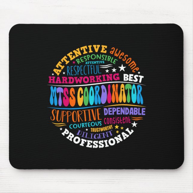 Groovy Mtss Coordinator School Counsellor School P Mouse Pad (Front)
