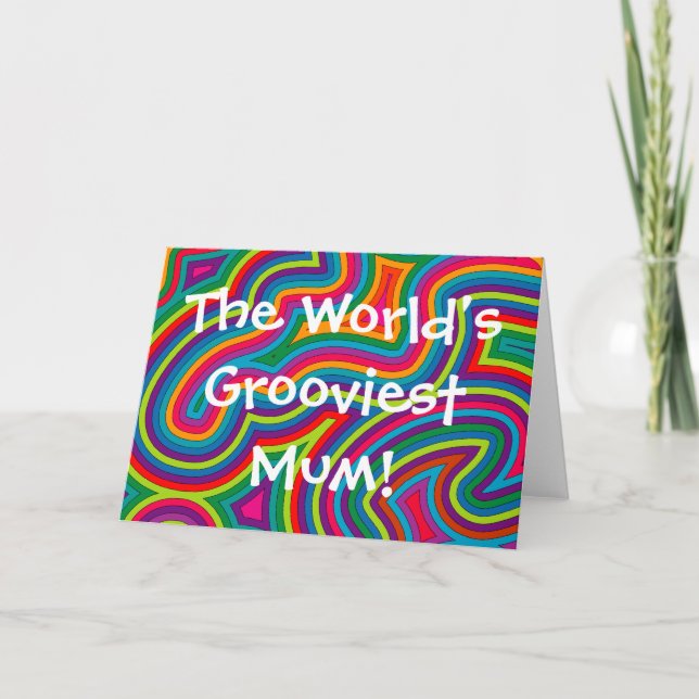 Groovy Mum Greeting Card (Front)