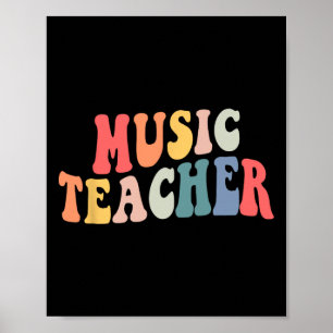 Groovy Music Teacher Team  Teacher Back To School  Poster