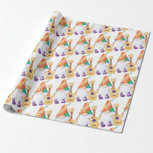 Groovy Musical Gnome Matte Wrapping Paper
