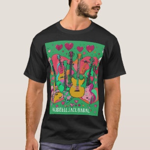Groovy Musicians with Heart-Shaped Guitars: 70s Ps T-Shirt