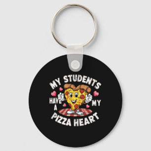 Groovy My Students Have Pizza Of My Heart Teacher Keychain