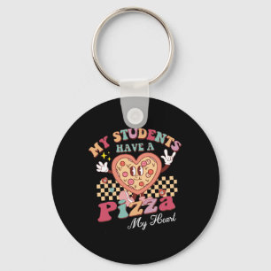 Groovy My Students Have Pizza Of My Heart Teacher  Keychain