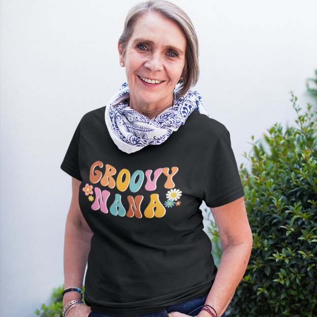 Groovy Nana Tipography Retro T-Shirt (Creator Uploaded)