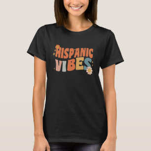 Groovy National Hispanic Vibes Heritage Retro Lati T-Shirt