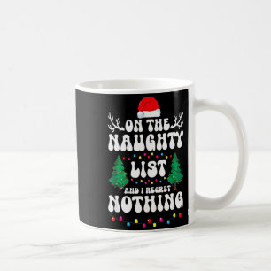 Groovy Naughty List Christmas Xmas Santa Mens Wome Coffee Mug