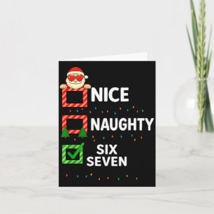 Groovy Naughty Six Seven 67 Christmas Family Xmas Card