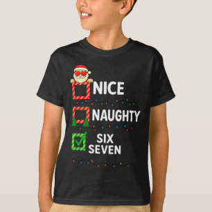 Groovy Naughty Six Seven 67 Christmas Family Xmas  T-Shirt