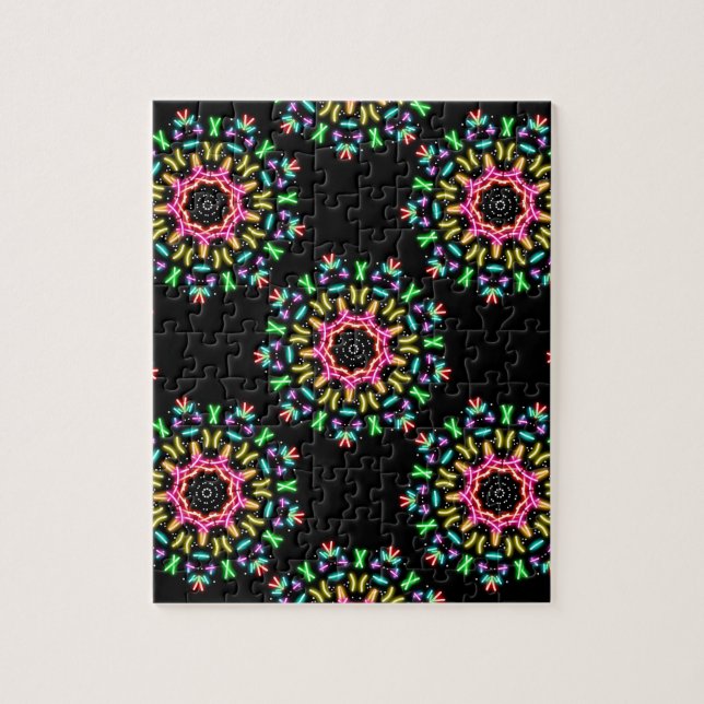 Groovy neon jigsaw puzzle (Vertical)
