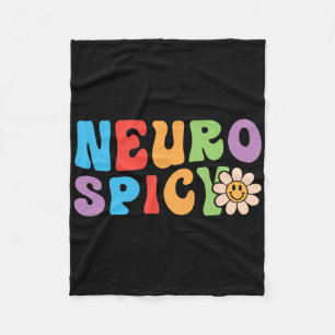 Groovy Neurospicy - Neurodivergent Adhd Asd Autism Fleece Blanket
