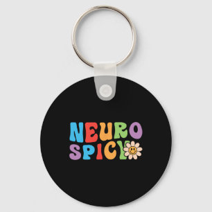 Groovy Neurospicy - Neurodivergent Adhd Asd Autism Keychain