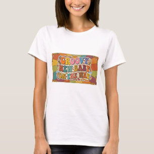 Groovy New Baby on the Way Retro Sunshine T-Shirt