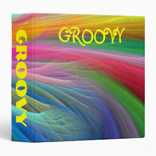 GROOVY NOTEBOOK SCHOOL BINDER - PSYCHEDELIC NEON