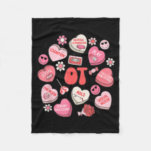 Groovy Occupational Therapy Valentine Ot Conversat Fleece Blanket