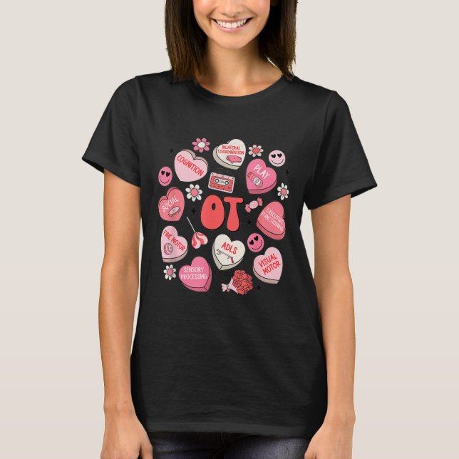 Groovy Occupational Therapy Valentine Ot Conversat T-Shirt (Front)