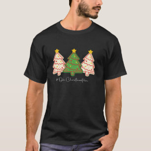 Groovy Oh Christmas Tree Cake Lover Funny Christma T-Shirt