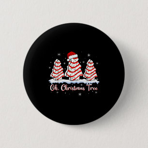 Groovy Oh Christmas Tree Cakes Debbie Beckey Jen C 2 Inch Round Button