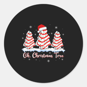 Groovy Oh Christmas Tree Cakes Debbie Beckey Jen C Classic Round Sticker