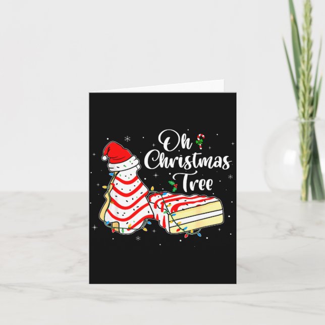 Groovy Oh Christmas Tree Cakes Debbie Becky Jen Ca Card (Front)