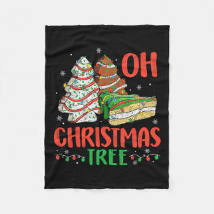 Groovy Oh Christmas Tree Cakes Debbie Becky Jen Ca Fleece Blanket
