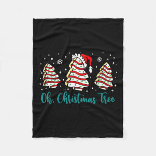 Groovy Oh Christmas Tree Cakes Debbie Becky Jen Ca Fleece Blanket