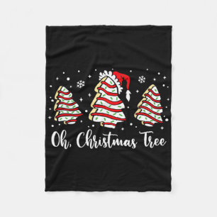 Groovy Oh Christmas Tree Cakes Debbie Becky Jen Ca Fleece Blanket