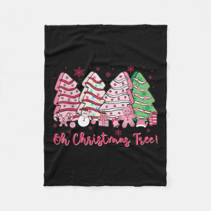 Groovy Oh Christmas Tree Cakes Debbie Becky Jen Ca Fleece Blanket