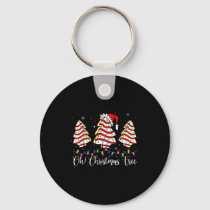 Groovy Oh Christmas Tree Cakes Debbie Becky Jen Ca Keychain