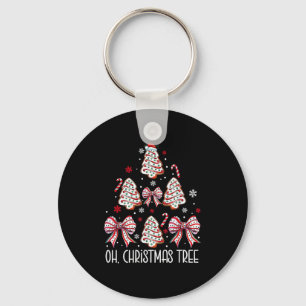 Groovy Oh Christmas Tree Cakes Debbie Becky Jen Ca Keychain