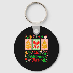 Groovy Oh Christmas Tree Cakes Debbie Becky Jen Ca Keychain