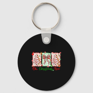 Groovy Oh Christmas Tree Cakes Debbie Becky Jen Ca Keychain