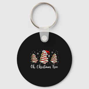 Groovy Oh Christmas Tree Cakes Debbie Becky Jen Ca Keychain
