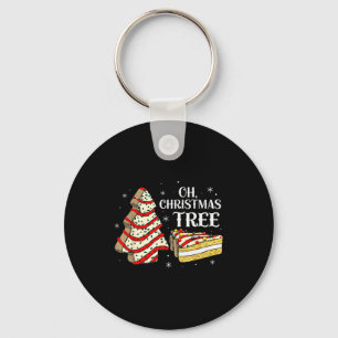 Groovy Oh Christmas Tree Cakes Debbie Becky Jen Ca Keychain